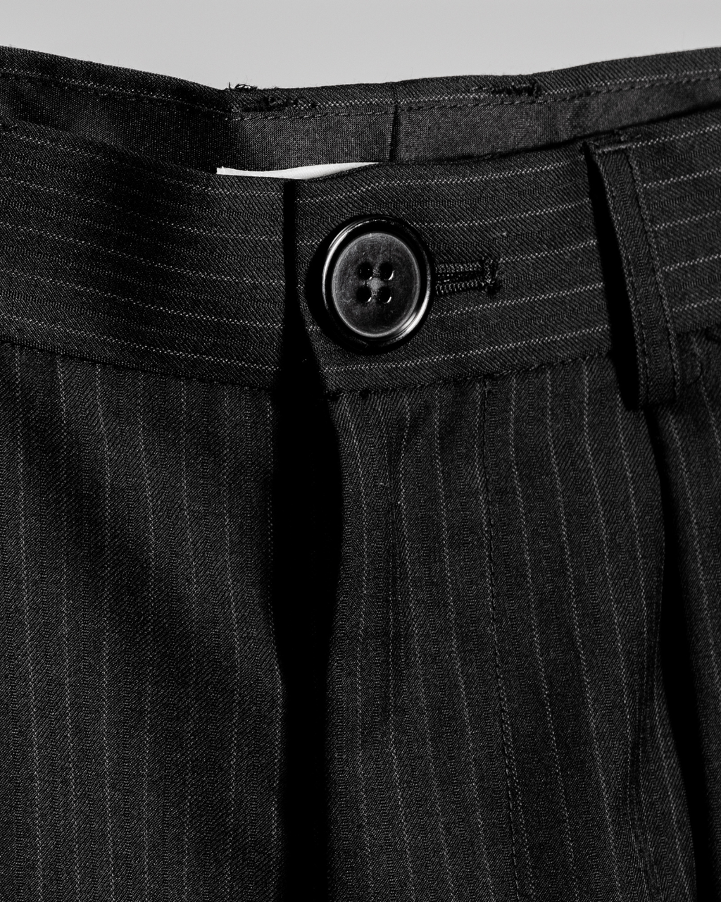 Signature Wide Leg Wool Pinstripe Trouser - Midnight