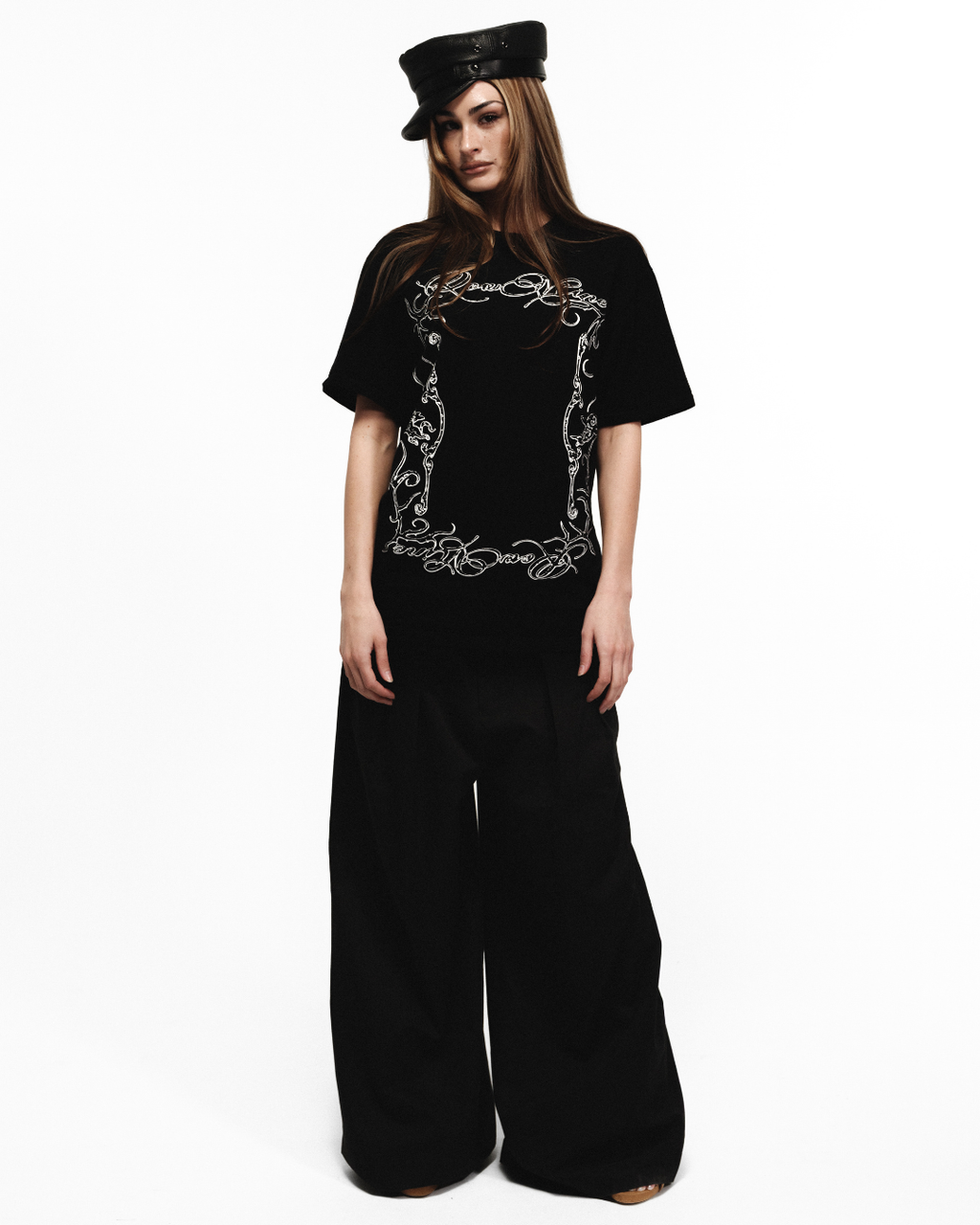 Signature Wide Leg Pleated Trouser - Oil